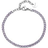 BROSWAY DESIDERI BEI103 STAINLESS STEEL ARMBAND MET PAARSE ZIRKONIA'S 1 STUK
