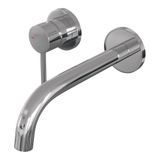 Brauer Stripe inbouw wastafelmengkraan met gebogen uitloop en rozetten model A2 chroom