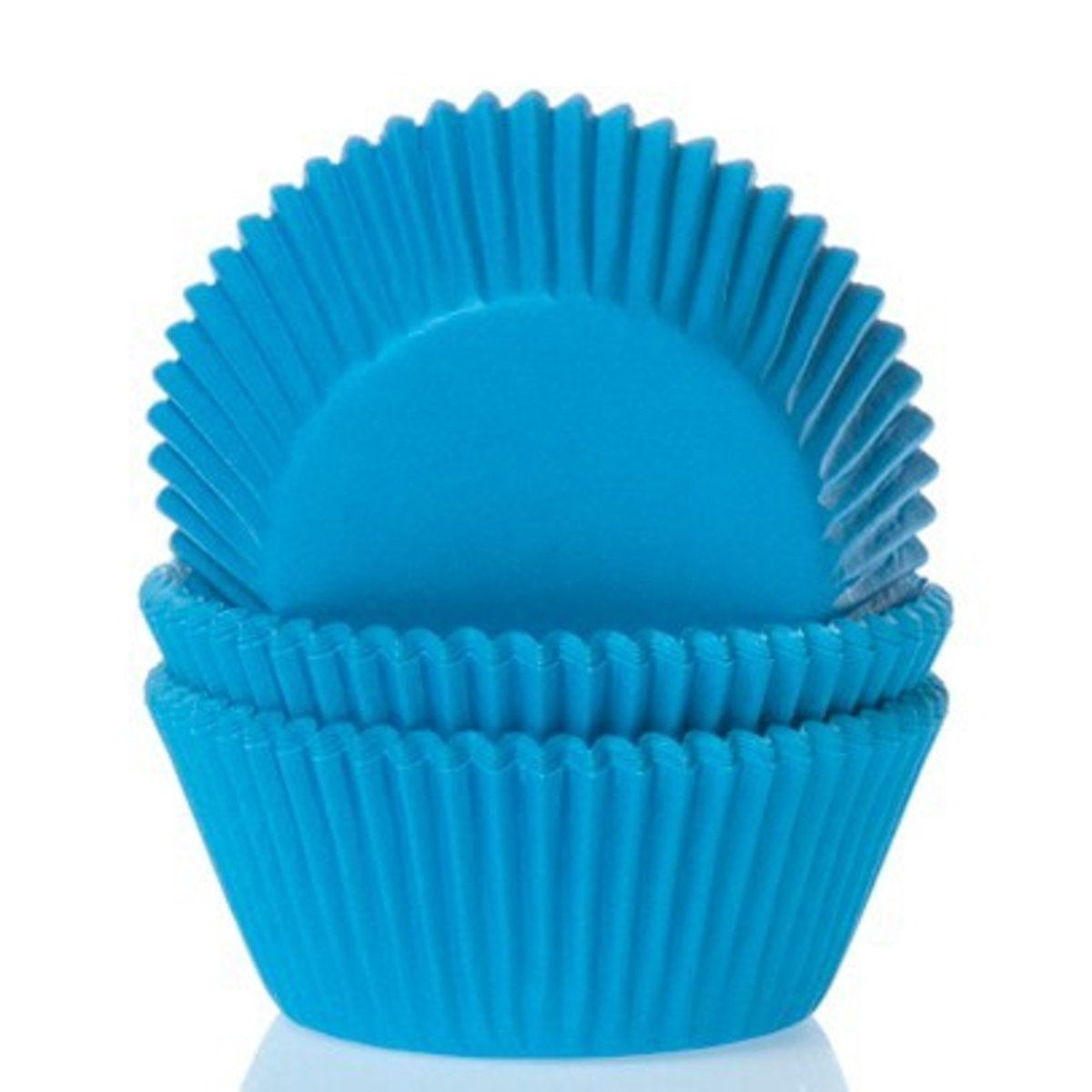 House of Marie MINI Cupcake Vormpjes Cyaan Blauw pk/60