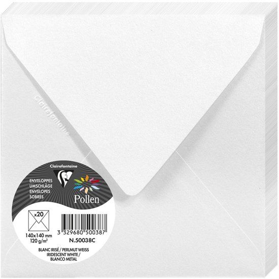 Clairefontaine Pollen enveloppen 140x140mm goud 120g/m