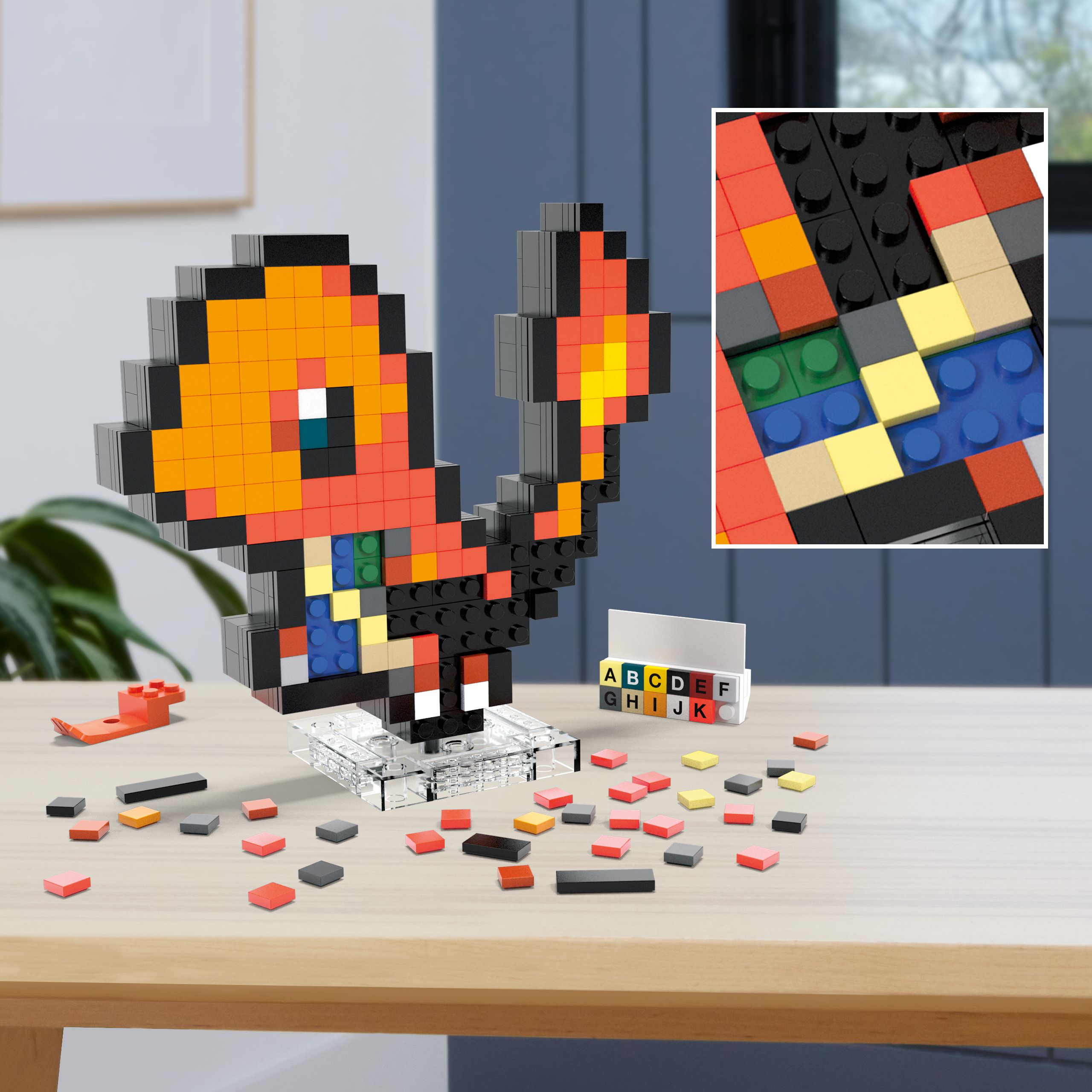 MEGA Pokémon Charmander Pixel Art Bouwset