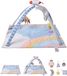 VEVOR Tapis de jeu Tapis d'activités Arche d'éveil 6 jouets sensoriels 89x89x48cm