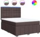 vidaXL Boxspringbed met matras, donkerbruin, 160x200 cm, gestoffeerd