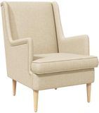 vidaXL Fauteuil Crèmekleurig Stof