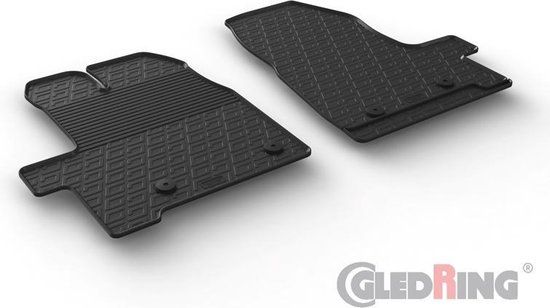 Gledring Rubbermatten Ford Transit Custom 3/2016-12/2017 (G profiel 2-delig + montageclips)