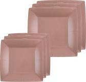Santex set de assiettes de fête/anniversaire - 40 pièces - or rose - 18 cm et 23 cm