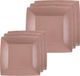 Santex set de assiettes de fête/anniversaire - 40 pièces - or rose - 18 cm et 23 cm
