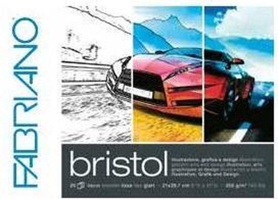 Honsell Fabriano 19002942 Bristol Blok, DIN A3, 250 g/m², 20 vellen