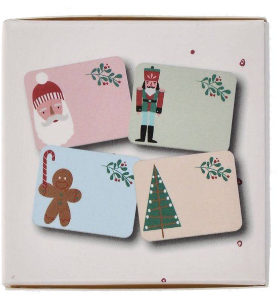Folat Naamstickers Holly Jolly - 50 stuks