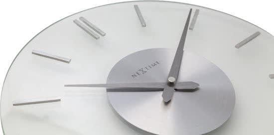 NeXtime Stripe Wandklok - 26 cm - Transparant