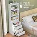 Sifree – Table de chevet haute sur pieds 3 tiroirs – MDF blanc durable – Station de recharge USB – Dimensions 51x40x177 cm – Gain de place