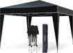 LifeGoods Partytent Plus - Easy Up - Paviljoen - 3x3 m - Versterkt Frame - Waterdicht - Zwart