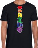Bellatio Decorations Gay Pride shirt - Zwart - L