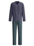 CALIDA Heren Pyjama lang 'Cotton Special' zwart gemêleerd Katoen M