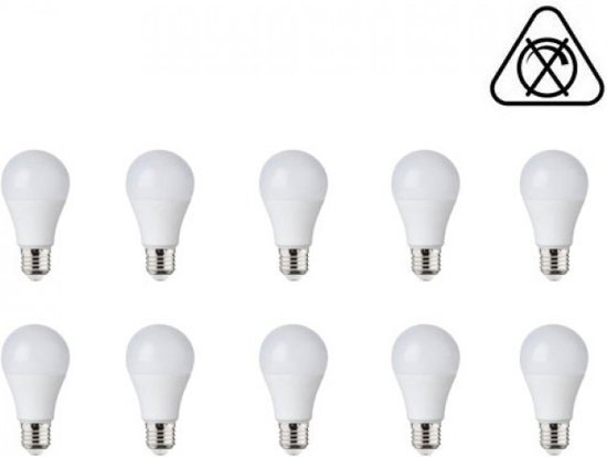 BES LED LED Lamp 10 Pack - E27 Fitting - 8W - Helder/Koud Wit 6400K