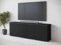 Mobistoxx VITTORIO Meuble tv-hifi 2 portes 2 tiroirs graphite