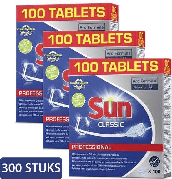 Sun Classic Vaatwastabletten - 300 stuks - Voordeelverpakking