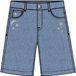 NAME IT Meisjes Bermuda shorts NKFROSE DNM LONG SHORTS 3388-IM - Maat 134 - Katoen - Medium Blue Denim
