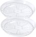 Merkloos Prosperplast Opvangschaal/onderschaal bloempot/plantenpot - 8x - transparant - rond - Dia 14 cm
