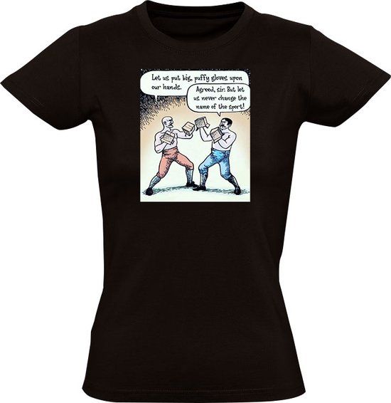 Sol's Dames T-shirt - boksen - boxing - kickboksen - vechtsport - humor - grappig - Zwart - XL