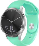 By Qubix - Sportbandje voor Garmin Venu 3s / Vivoactive 4s / Venu 2s / Vivomove 3s / Forerunner 255s / 265s - 18mm - Maat S/M - Zee groen