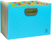 Exacompta 4x Maxi sorteermap met 24 vakken in gerecycled PP Pop'N Co - Cyaan