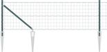 vidaXL Euro-hek met grondpennen 10 x 0,4 m PVC-Coated Staal Groen Mesh