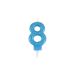 Homéa Birthday Candle Glitter Number 8 H 7.5 cm Blue
