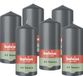 Bolsius - Gladde Stompkaarsen - 6 Stuks - Antraciet - 13 cm - 43 Branduren