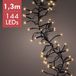 Lumineo 1,3m LED Cluster kerstboomverlichting - Goud - 144 lampjes