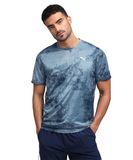 PUMA M TAD Essentials AOP Tee Cool Blauw