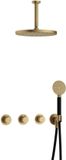 Hotbath Cobber - CB7067 - Inbouw Regendoucheset - Geborsteld Messing