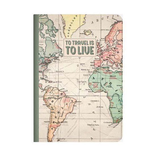 LEGAMI To travel is to live notitieboekje - 13,5 x 9 cm gelijnd