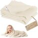 Medi Partners Mousseline Babydeken 100x150cm Mousseline Deken voor Pasgeborenen - Dunne Zachte Knuffeldeken Zomerdeken Voor Peuters Speelmat Wieg Kinderwagen (Beige)