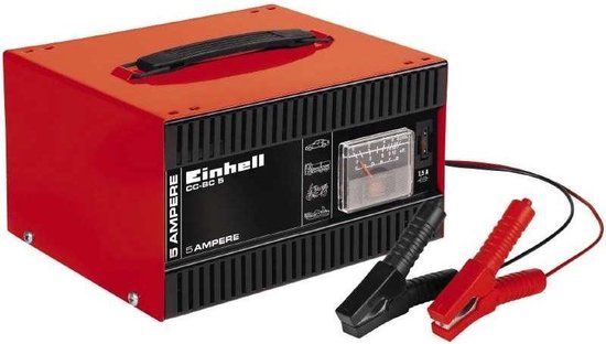 Einhell CC-BC 5 Acculader voor auto - 12V - Zwart/Rood