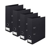 Rössler S.O.H.O Map DIN A4, 4 stuks, met hefboommechanisme en insteeklabel, rugbreedte 80 mm, zwart