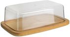 Cook Concept Cook Company Botervloot met deksel - bruin/transparant - bamboe hout/kunststof - 19 x 12,4 x 7 cm