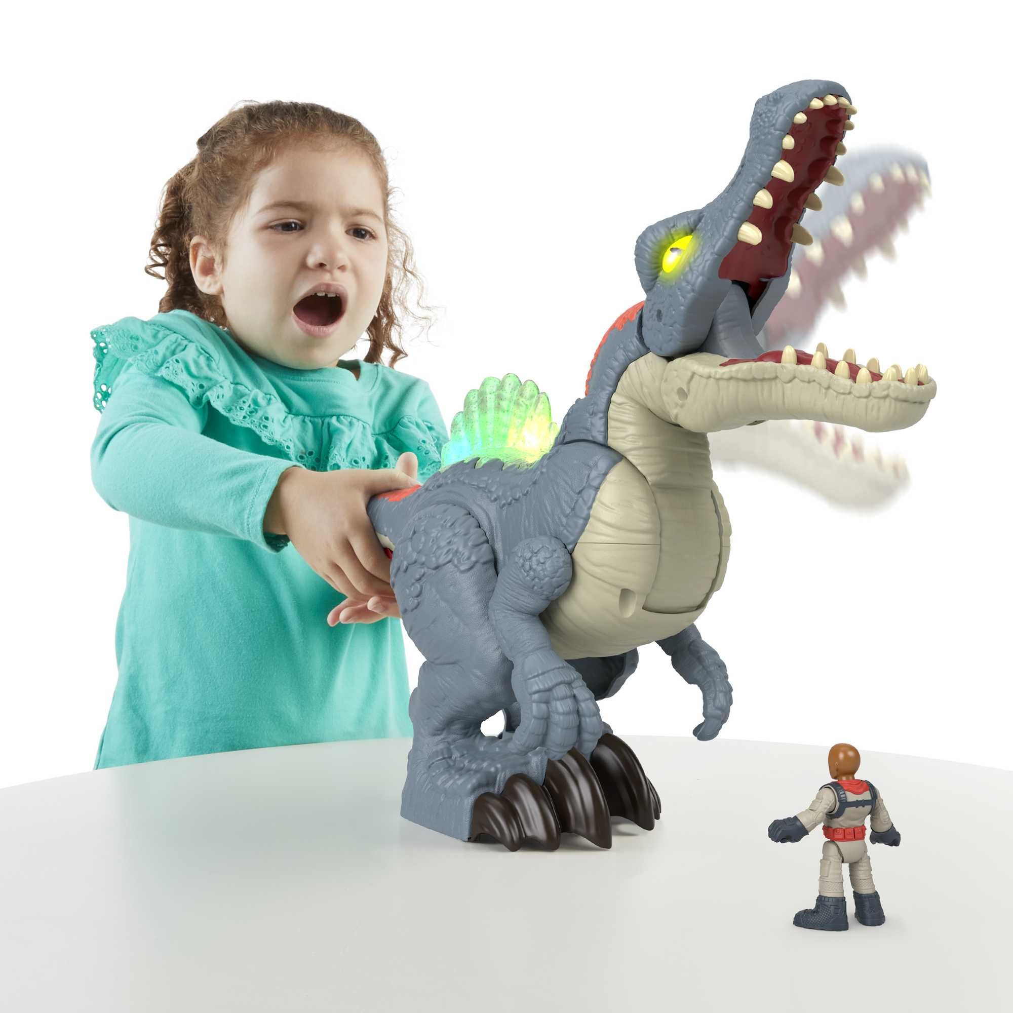 Fisher-Price Imaginext Jurassic World Gretig Happende Spinosaurus - Toy Figure Set