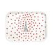 Decoratief Eiffeltoren Decoratief dienblad met hartmotief, 20 x 27 cm, berkenhout, wit en rood