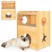 COIL Krabton, kattenhol, kattenkrabpaal, kattenmand, kattenligstoel, krabbeneter, Milieuvriendelijk bed, krabkarton, MDF, Hoogte: 55 cm