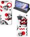 B2Ctelecom Mobiel BookCase OPPO Reno4 Z 5G Skull Red