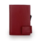 SecWal SW2 Portemonnee Rood Leer Aluminium Unisex 9.5 x 7 cm