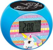 Lexibook Eenhoorn Unicorn Wekkerradio met projector, Geluidseffecten, Batterijen, blauw RL975UNI