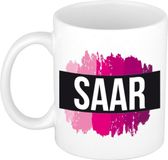 Bellatio Decorations Saar naam cadeau koffie mok