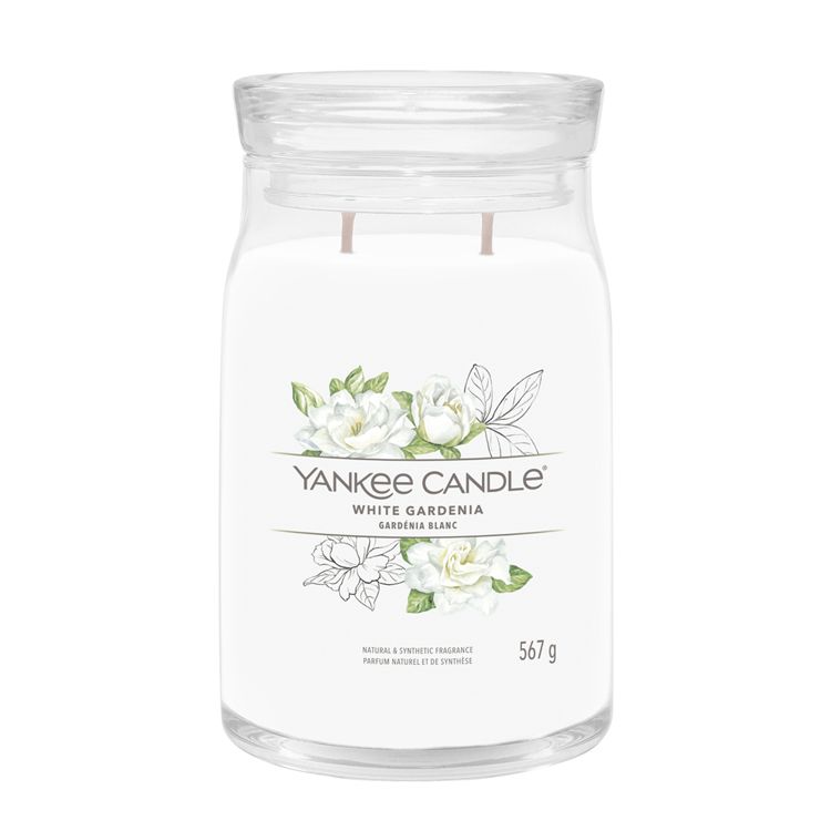 Yankee Candle White Gardenia Cylinder Candle - White - 160mm