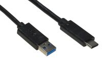 Link LKC3018LS Kabel USB 3.0 A stekker naar USB-C – opladen en gegevensoverdracht van koper, halogeenvrije mantel, lengte 1,8 m