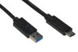 Link LKC3018LS Kabel USB 3.0 A stekker naar USB-C – opladen en gegevensoverdracht van koper, halogeenvrije mantel, lengte 1,8 m