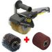 Fartools Pack 615127 : Rénovateur Rex120c + Brosse Nylon et Lanières - Spécial Bois, Métal et Pierre - Surfaces Planes ou Complexes