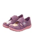 SUPERFIT Huisschoenen 'HAPPY OCTI' lichtblauw / karamel / donkerlila / rosa