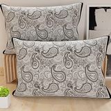 PETTI Artigiani Italiani - Paar kussenslopen, digitale print, Paisley 01, 100% microvezel, hypoallergeen, 100% gemaakt in Italië